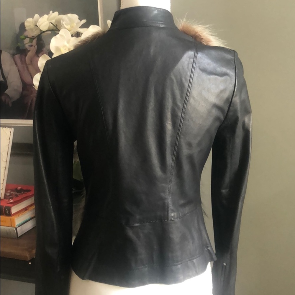 Haute Hippie Raccoon Fur & Leather Jacket Small - Picture 8 of 8